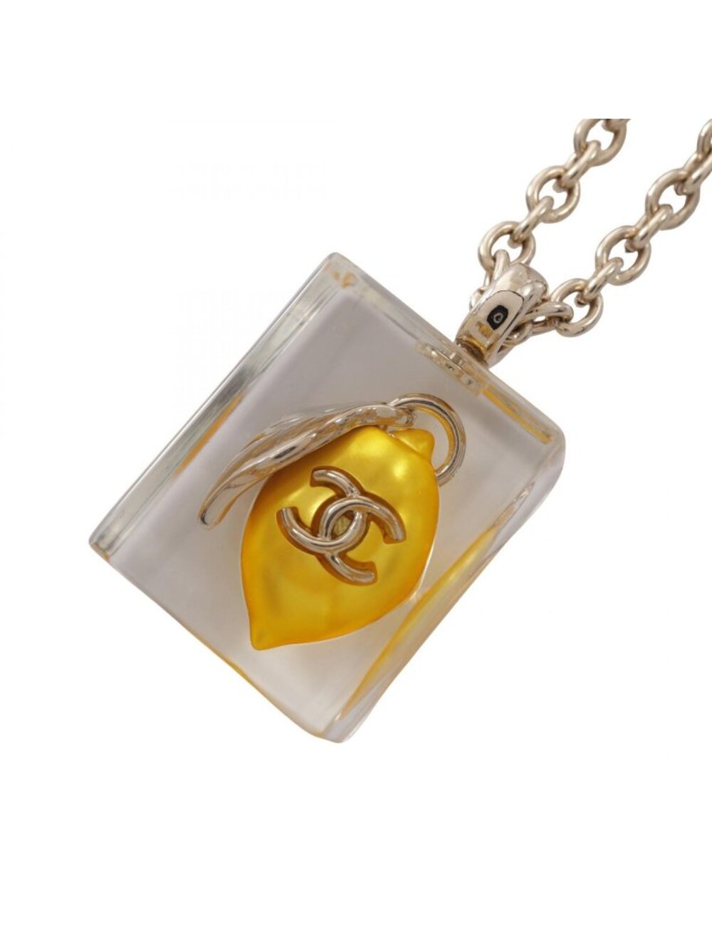 Chanel Necklace CC Logo Lemon